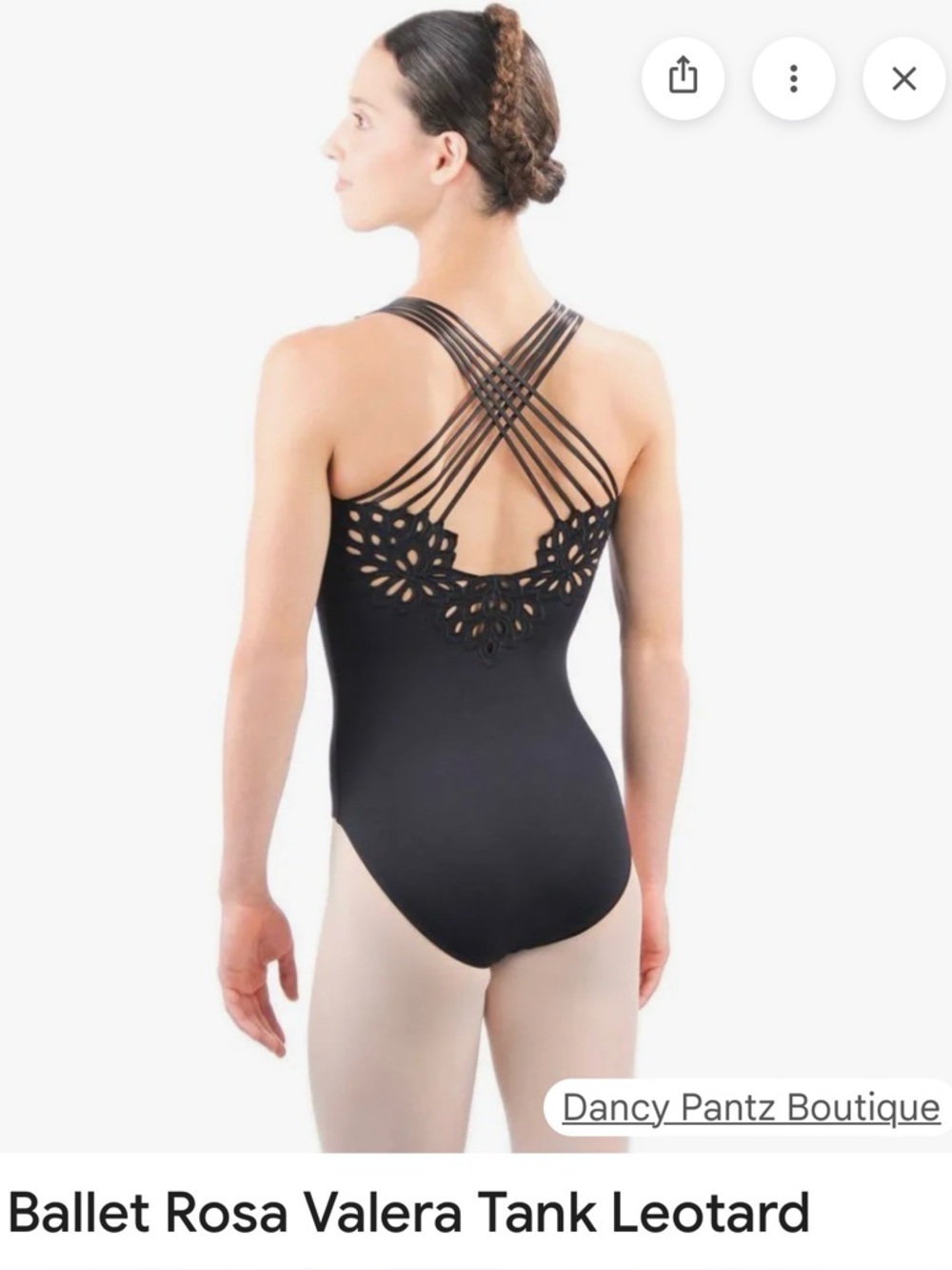 Ballet Rosa Laser Cut back leotard. Size XS